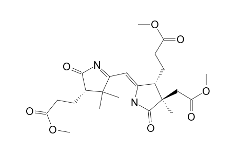 Methyl 2-[3'.alpha.-(2-(methoxycarbonyl)ethyl)-4'.beta.-methoxycarbonylmethyl-4'.alpha.-methyl-5'-oxopyrrolidin-2'-ylidene]methyl-3,3-dimethyl-5-oxo-1-pyrroline-4.alpha.-propionate