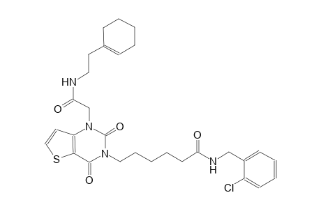 N-(2-chlorobenzyl)-6-(1-(2-{[2-(1-cyclohexen-1-yl)ethyl]amino}-2-oxoethyl)-2,4-dioxo-1,4-dihydrothieno[3,2-d]pyrimidin-3(2H)-yl)hexanamide