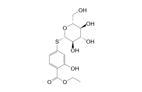 4-(beta-D-GLUCOPYRANOSYLTHIO)SALICYLIC ACID, ETHYL ESTER