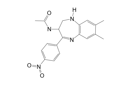 N-[2,3-dihydro-7,8-dimethyl-4-(p-nitrophenyl)-1H-1,5-benzodiazepin-3-yl]acetamide