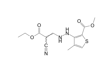 3-[2-(2-carboxy-2-cyanovinyl)hydrazino]-4-methyl-2-thiophenecarboxylic aicd, 3-ethyl 2-methyl ester