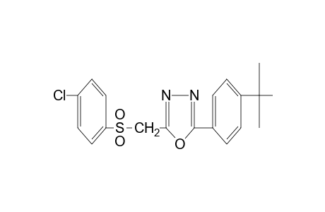 2-(p-tert-butylphenyl)-5-{[(p-chlorophenyl)sulfonyl]methyl}-1,3,4-oxadiazole