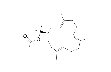 3,7,11-Cyclotetradecatriene-1-methanol, .alpha.,.alpha.,4,8,12-pentamethyl-, acetate, [R-(E,E,E)]-