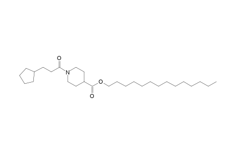 Isonipecotic acid, N-(3-cyclopentylpropionyl)-, tetradecyl ester