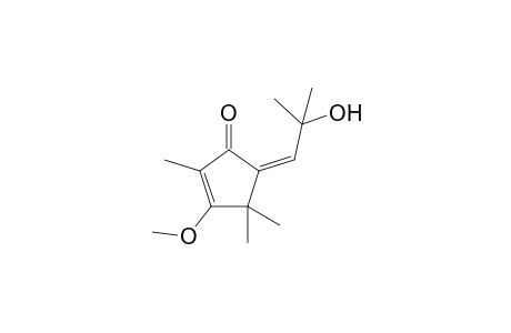 5-[2-Hydroxy-2-methyl-prop-(Z)-ylidene]-3-methoxy-2,4,4-trimethyl-cyclopent-2-enone