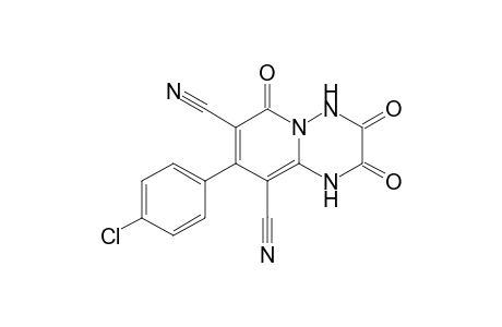 8-(4-CHLOROPHENYL)-2,3,6-TRIOXO-1,2,3,4,5,6-HEXAHYDROPYRIDO-[1,2-B]-[1,2,4]-TRIAZINE-7,9-DICARBONITRILE