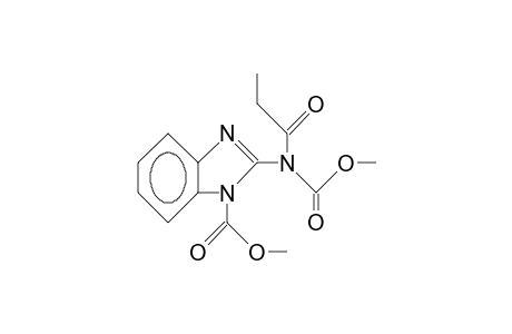 2-(carbomethoxy-propionyl-amino)benzimidazole-1-carboxylic acid methyl ester