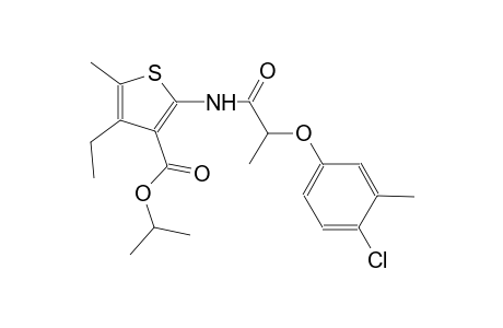 isopropyl 2-{[2-(4-chloro-3-methylphenoxy)propanoyl]amino}-4-ethyl-5-methyl-3-thiophenecarboxylate