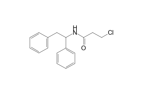 3-chloro-N-(1,2-diphenylethyl)propionamide