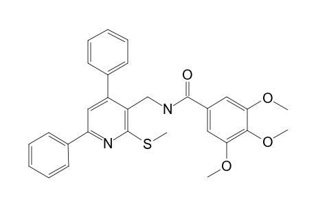 3,4,5-trimethoxy-N-[(2-methylsulfanyl-4,6-diphenyl-3-pyridyl)methyl]benzamide