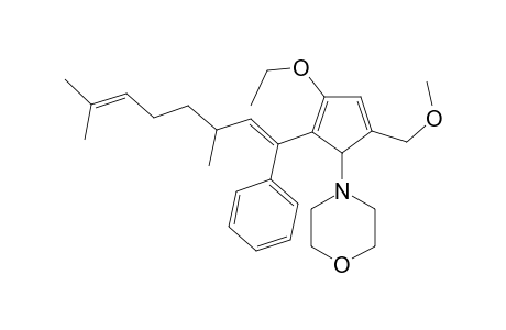 N-[2-[3',7'-Dimethyl-1'-phenylocta-1',6'-dien-1'-yl]-3-ethoxy-5-(methoxymethyl)cyclopenta-2,4-dienyl]morpholine