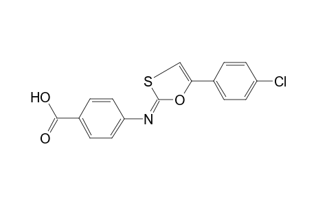 4-([(2Z)-5-(4-Chlorophenyl)-1,3-oxathiol-2-ylidene]amino)benzoic acid