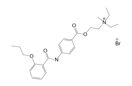 diethyl(2-hydroxethyl)methylammonium bromide, p-(o-propoxybenzamido)benzoate