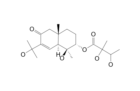 ODONTICININ;3-ALPHA-(2',3'-DIHYDROXY-2'-METHYL-BUTYRYLOXY)-4-BETA,11-DIHYDROXY-6,7-DEHYDROEUDESMAN-8-ONE