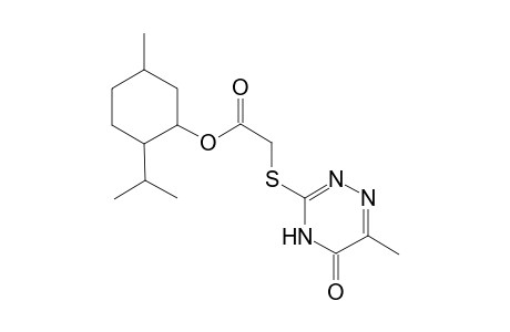 Acetic acid, [(4,5-dihydro-6-methyl-5-oxo-1,2,4-triazin-3-yl)thio]-, 5-methyl-2-(1-methylethyl)cyclohexyl ester