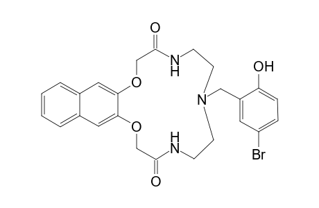 5,6,7,8,9,10-Hexahydro-7-[(2'-hydroxy-5'-bromophenyl)methyl]-2H-naphtho[2,3-b]-(1,4-dioxa-7,10,13-triaza)cyclopentadecine-3,11(4H,12H)-dione