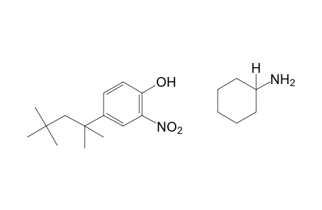 2-nitro-4-(1,1,3,3-tetramethylbutyl)phenol, compound with cyclohexylamine