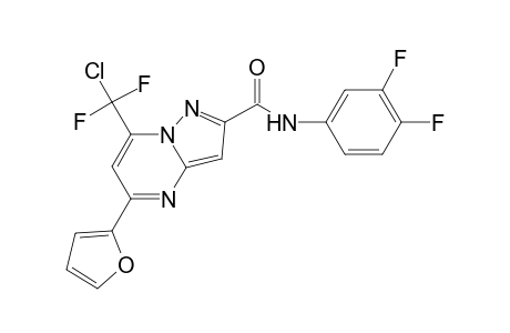 7-[chloro(difluoro)methyl]-N-(3,4-difluorophenyl)-5-(2-furanyl)-2-pyrazolo[1,5-a]pyrimidinecarboxamide