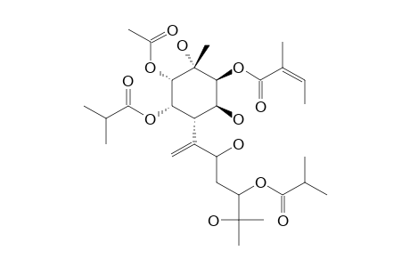 4.alpha.-Acetyl-2.beta.-angeloyl-5.alpha.,10-diisobutyryl-1.beta.,3.alpha.,8,11-tetrahydroxy-Bisabolene