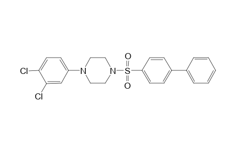 1-(3,4-Dichlorophenyl)-4-(4-phenylphenyl)sulfonyl-piperazine