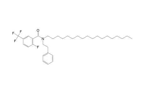 2-Fluoro-5-(trifluoromethyl)benzamide, N-(2-phenylethyl)-N-octadecyl-