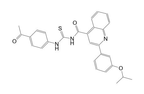 N-(4-acetylphenyl)-N'-{[2-(3-isopropoxyphenyl)-4-quinolinyl]carbonyl}thiourea