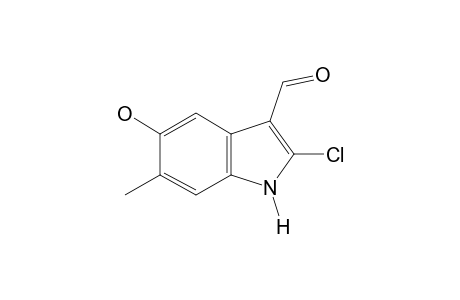 2-chloro-5-hydroxy-6-methylindole-3-carboxaldehyde