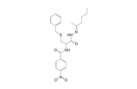 N-(1-[(Benzylsulfanyl)methyl]-2-[(2E)-2-(1-methylpentylidene)hydrazino]-2-oxoethyl)-4-nitrobenzamide