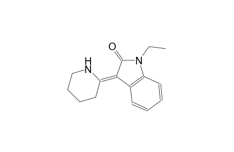 (3Z)-1-ethyl-3-(2-piperidinylidene)-1,3-dihydro-2H-indol-2-one