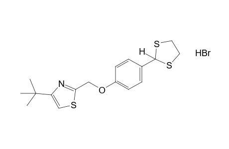 4-tert-butyl-2-{[p-(1,3-dithiolan-2-yl)phenoxy]methyl}thiazole, hydrobromide