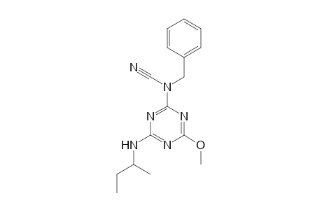 2-Methoxy-4-(2-butylamino)-6-(n-cyano-N-benzylamino)-1,3,5-triazine