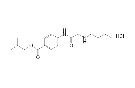 p-[2-(butylamino)acetamido]benzoic acid, isobutyl ester hydrochloride