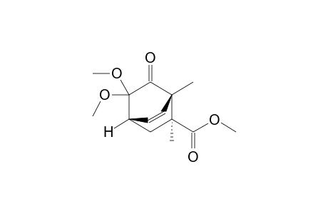 Methyl (1S*,2S*,4S*)-8,8-dimethoxy-1,2-dimethyl-7-oxobicyclo[2.2.2]oct-5-ene-2-carboxylate