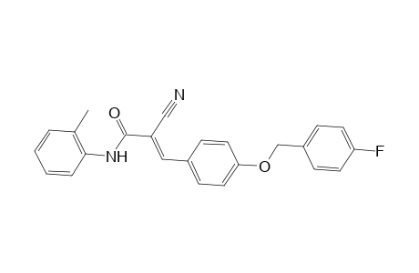 (2E)-2-cyano-3-{4-[(4-fluorobenzyl)oxy]phenyl}-N-(2-methylphenyl)-2-propenamide