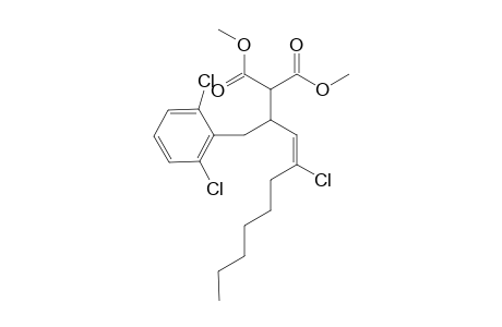 Dimethyl (E)-2-(4-chloro-1-(2,6-dichlorophenyl)dec-3-en-2-yl)malonate