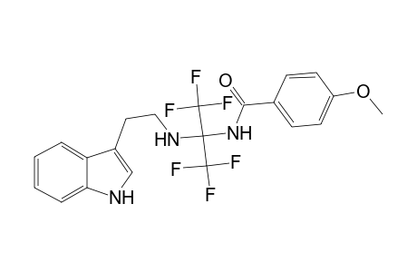 4-Methoxy-N-[2,2,2-trifluoro-1-[2-(1H-indol-3-yl)-ethylamino]-1-trifluoromethyl-ethyl]-benzamide