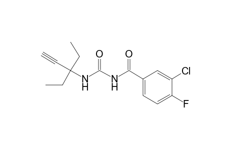 1-(3-chloro-4-fluorobenzoyl)-3-(1,1-diethyl-2-propynyl)urea