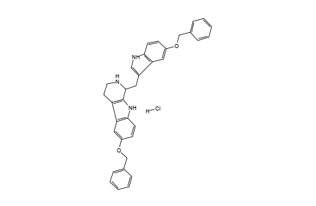 6-(BENZLOXY)-1-{[5-(BENZYLOXY)INDOL-3-YL]METHYL}-1,3,4,9-TETRAHYDRO-2H-PYRIDO[3,4-b]INDOLE, MONOHYDROCHLORIDE