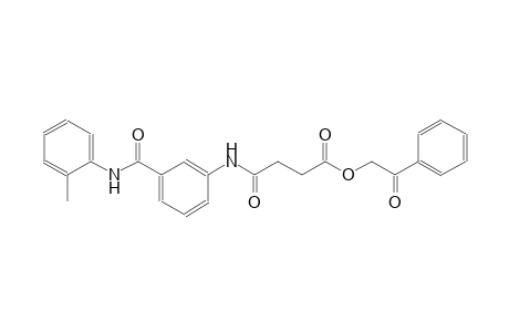 Butanoic acid, 4-[[3-[[(2-methylphenyl)amino]carbonyl]phenyl]amino]-4-oxo-, 2-oxo-2-phenylethyl ester