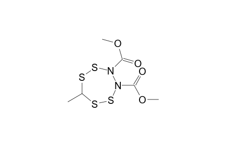 7-Methyl-1,2,5,6-tetrathia-3,4-diazacycloheptane-3,4-dicarboxylic acid-dimethylester