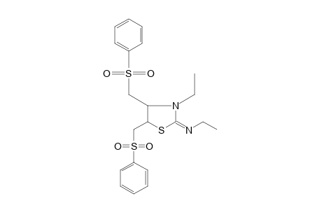 4,5-bis[(phenylsulfonyl)methyl]-3-ethyl-2-(ethylimino)thiazolidine