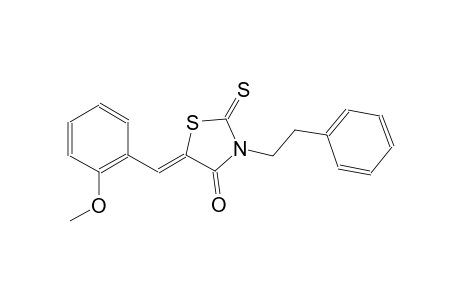 (5Z)-5-(2-methoxybenzylidene)-3-(2-phenylethyl)-2-thioxo-1,3-thiazolidin-4-one