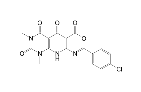 6,8-Dimethyl-3-(p-chlorophenyl)pyrimido[5',6' : 5,6]pyrido[2,3-d]-(1,3)-oxazine-1,7,9,10-(5H,6H,8H)-tetrone