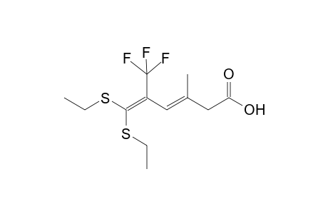 3-(E)-6,6-Bis(ethylsulfanyl)-3-methyl-5-trifluoromethylhexa-3,5-dienoic acid