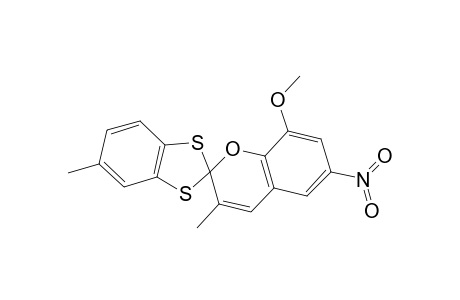 3,5'-Dimethyl-6-nitro-8-methoxy-spiro(2H-benzo(b)pyran-2:2'-1',3'-benzodithiolane)