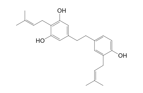 .alpha.,.alpha.'-Dihydro-3,5,4'-trihydroxy-4,5'-diisopentenylstilbene