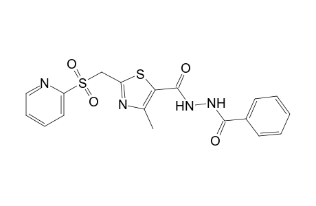 1-Benzoyl-2-{{4-methyl-2-{[(2-pyridyl)sulfonyl]methyl}-5-thiazolyl}carbonyl}hydrazine