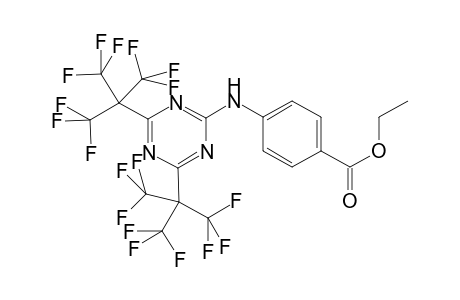 Ethyl 4-((4,6-bis[2,2,2-trifluoro-1,1-bis(trifluoromethyl)ethyl]-1,3,5-triazin-2-yl)amino)benzoate