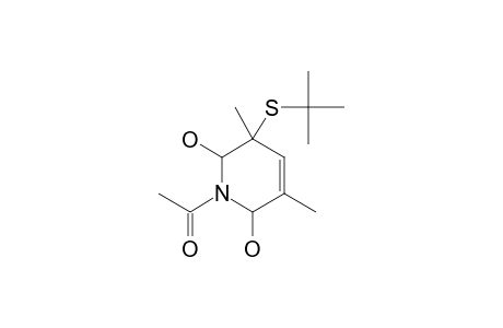 1-ACETYL-3-TERT.-BUTYL-THIO-2,6-DIHYDROXY-3,5-DIMETHYL-1,2,3,6-TETRAHYDRO-PYRIDINE;(ROTAMER-#1)