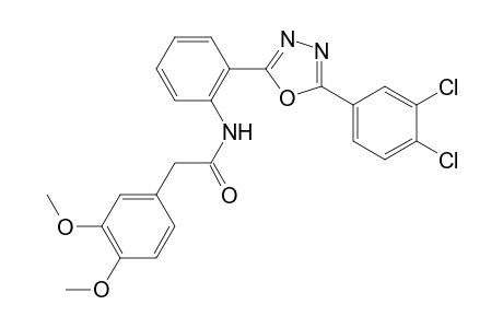 N-[2-[5-(3,4-dichlorophenyl)-1,3,4-oxadiazol-2-yl]phenyl]-2-(3,4-dimethoxyphenyl)acetamide